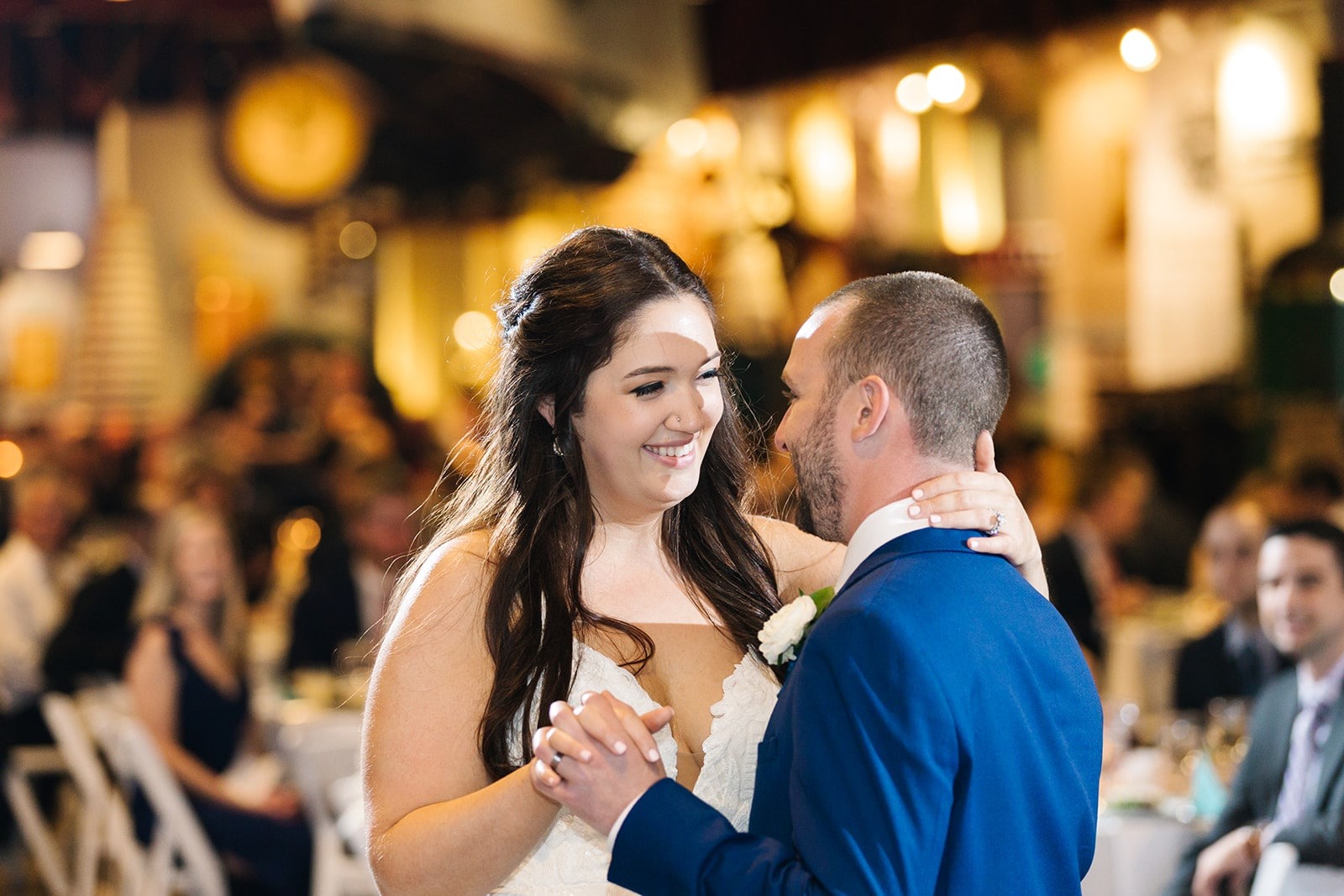 bride and groom first dance