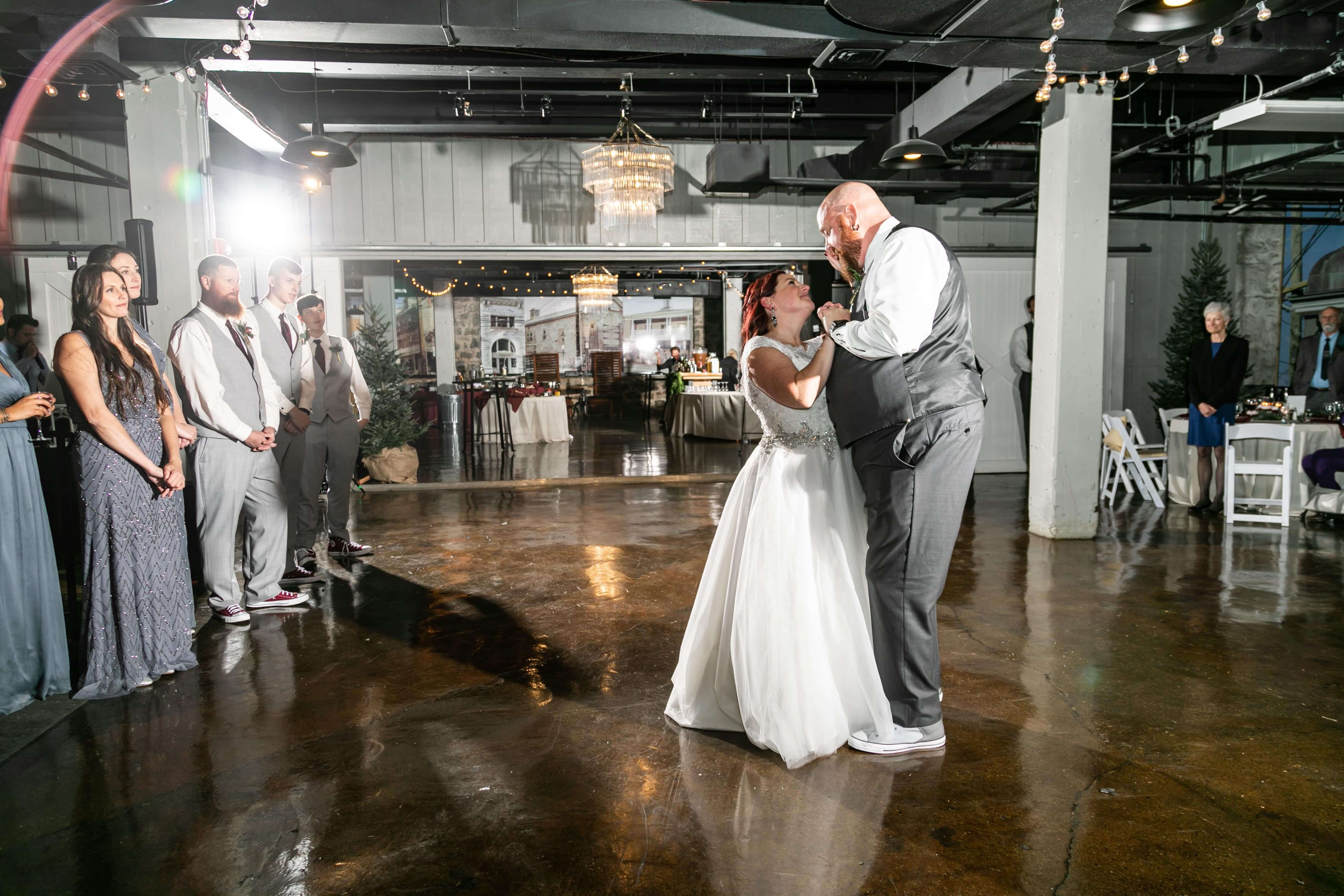 bride and groom first dance