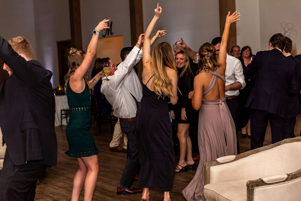 women dancing at wedding