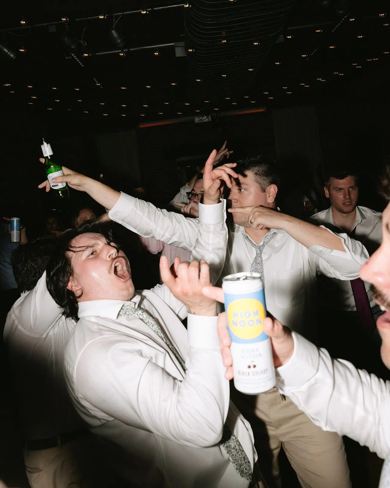 guys dancing at wedding