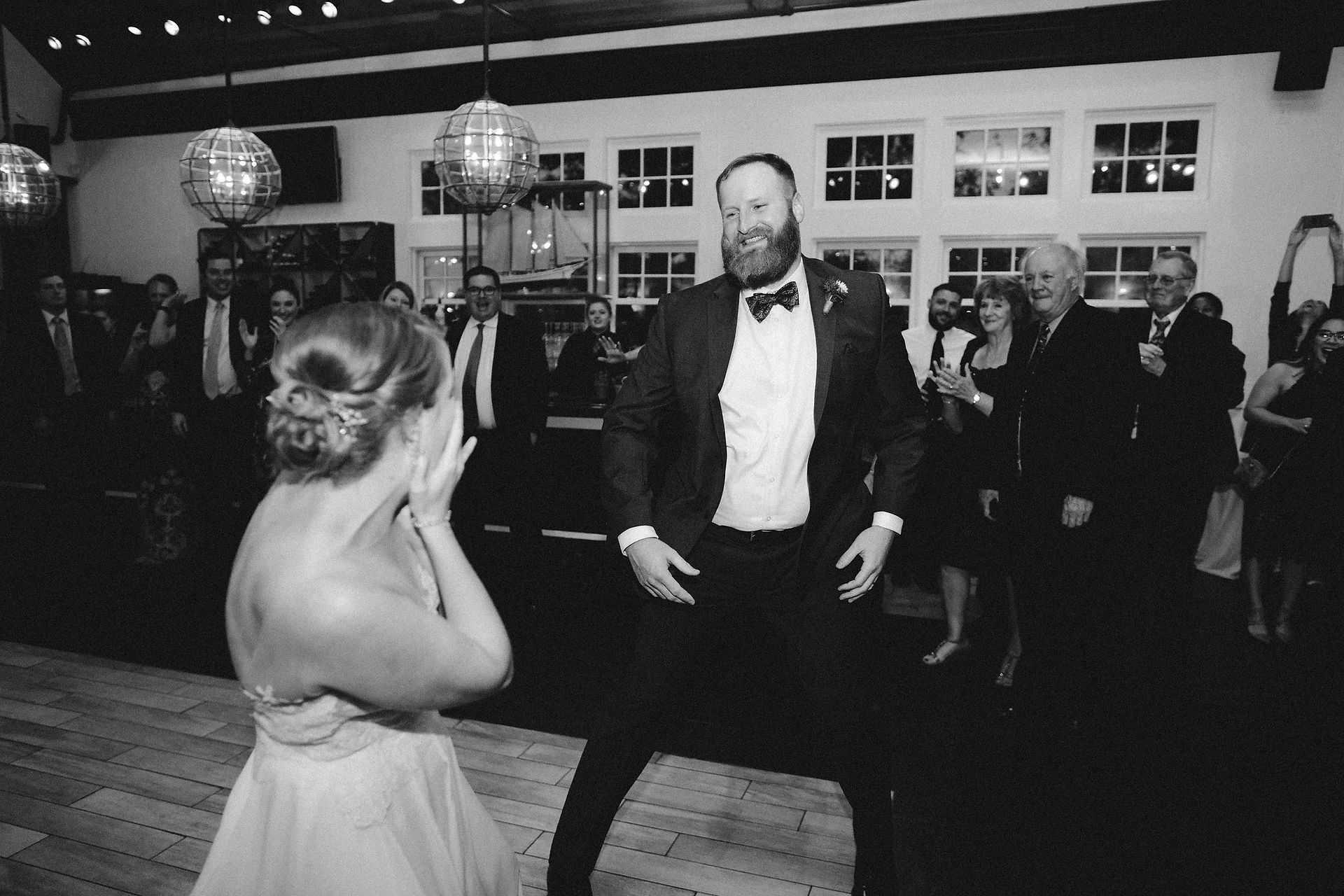 bride and groom dance