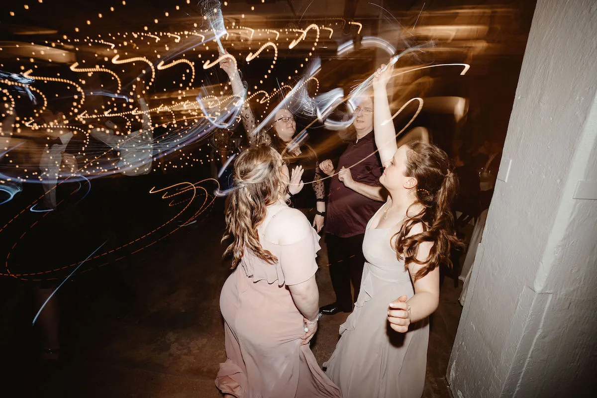 women dancing at wedding