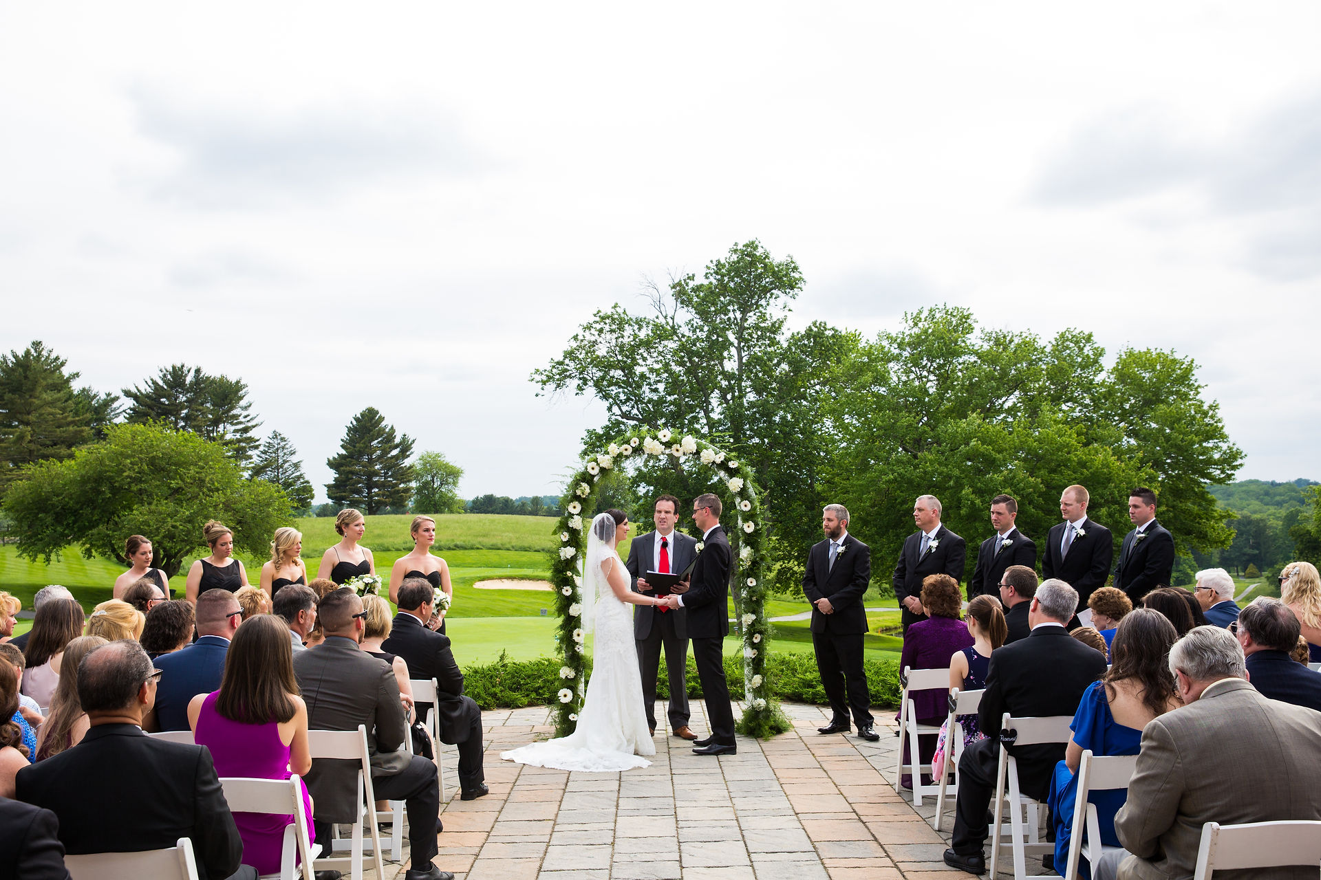 bride and groom up at wedding ceremony
