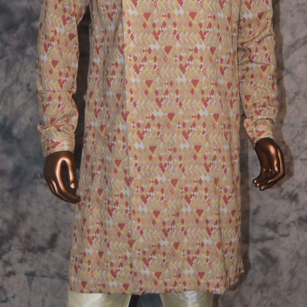 Thumbnail: Beige-Red Kurta in Hyderabad