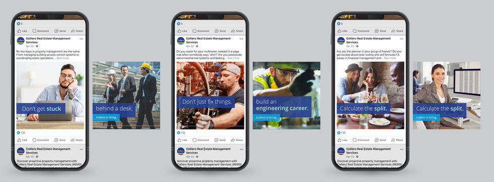 Colliers, International, Branding, Marketing, Advertising, Web Design, Email, Landing Page, Open Rates, Proposals, Social Media