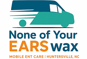 None of your earswax logo with a van and huntersville nc as a location