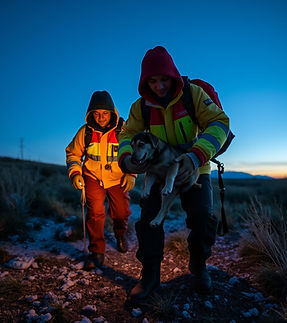 search and rescue carrying a litter at nigh.jpg