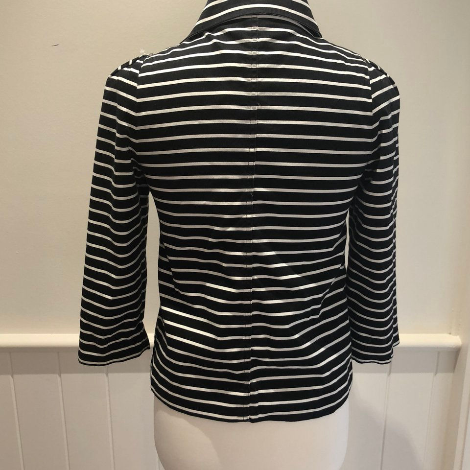 Thumbnail: Black and White Striped Peacoat