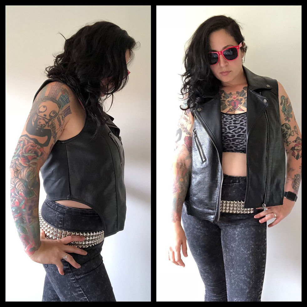Thumbnail: Super hot Faux Leather Biker Vest