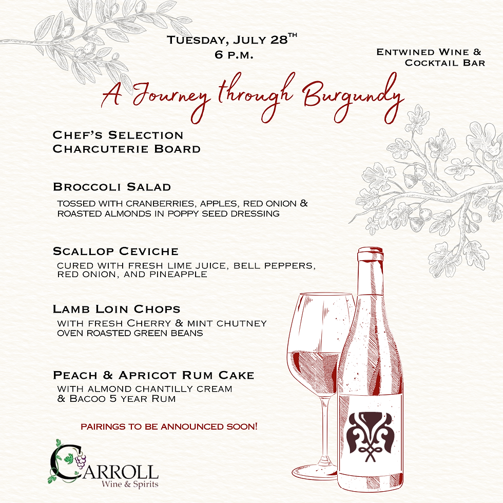 A Journey through Burgundy: Wine Dinner