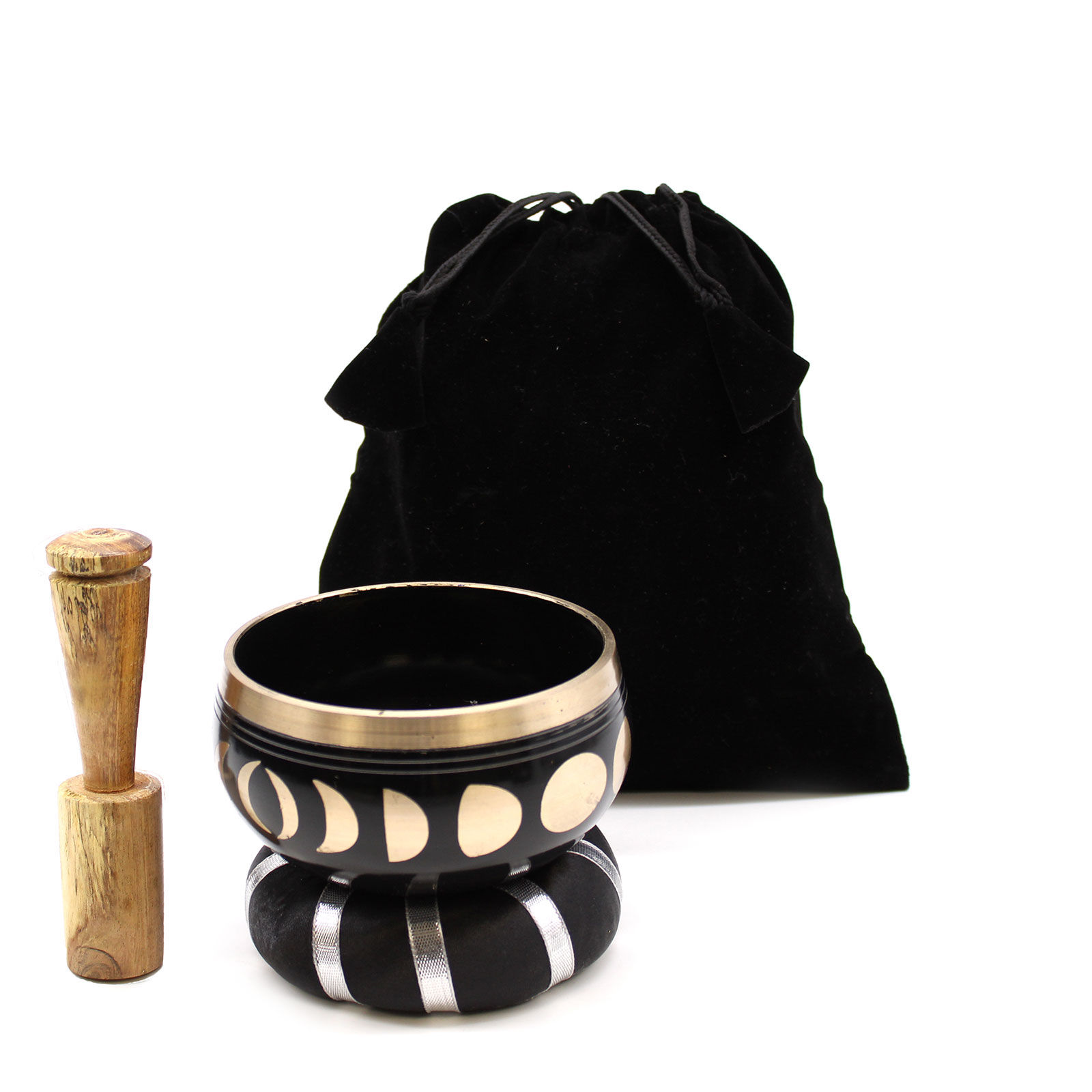 Zennest Moon Phase Singing Bowl Set- Black 10.7cm