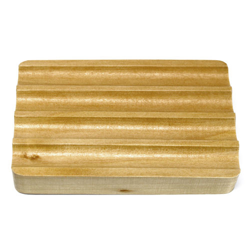 Corrugated Wood Soap Dish  Eco-friendly - Closeup