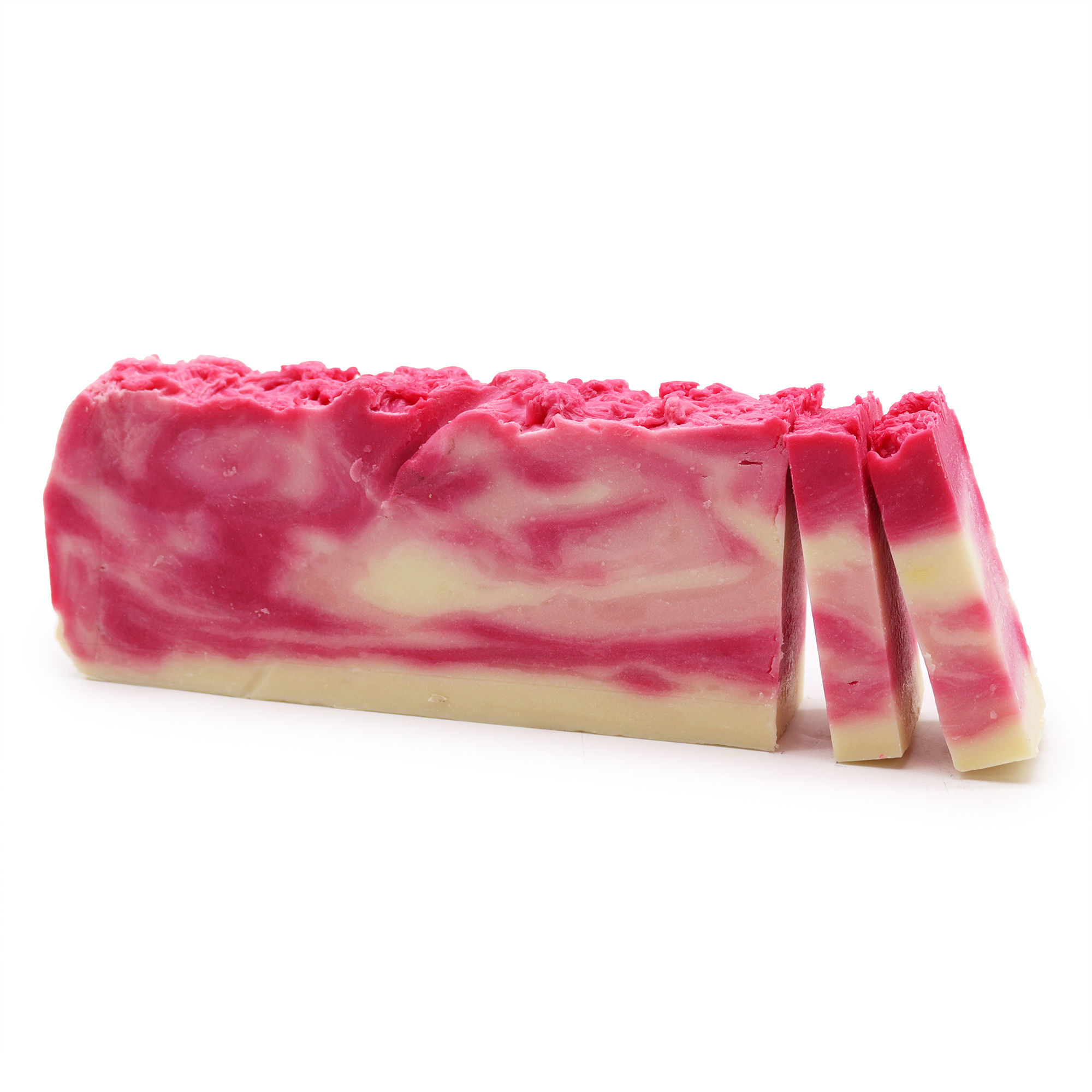 Rosehip-infused Olive Oil Soap loaf with toning and firming benefits for healthy, youthful skin.