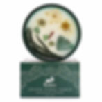 Hop Hare Crystal Magic Flower Candle with Jade gemstone and dried flowers, inspired by The Magician tarot card, featuring Enc