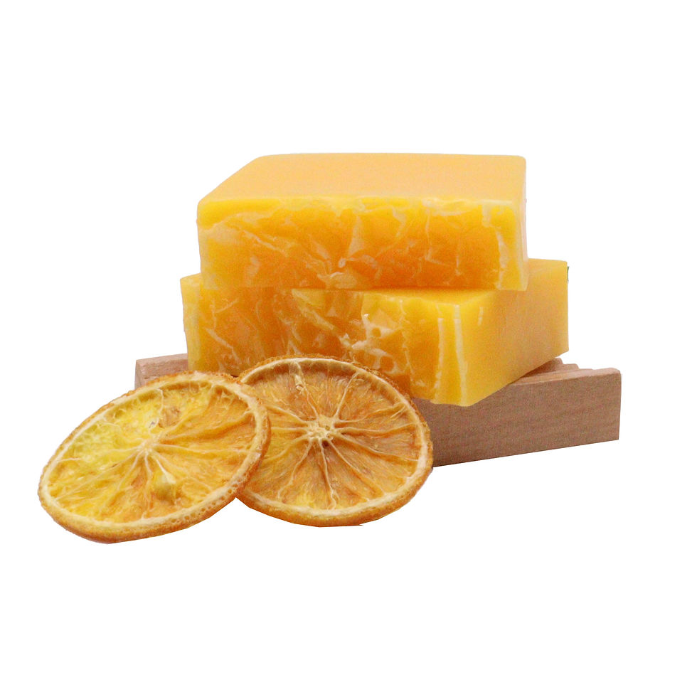 Honey & Mandarin Soap Wrapped in Waxed Paper, Ideal for Nourishing and Refreshing Baths