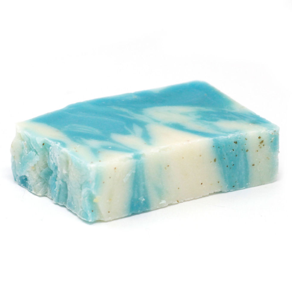 Seaweed & Olive Oil Soap Slice for exfoliating, detoxifying, and firming the skin.