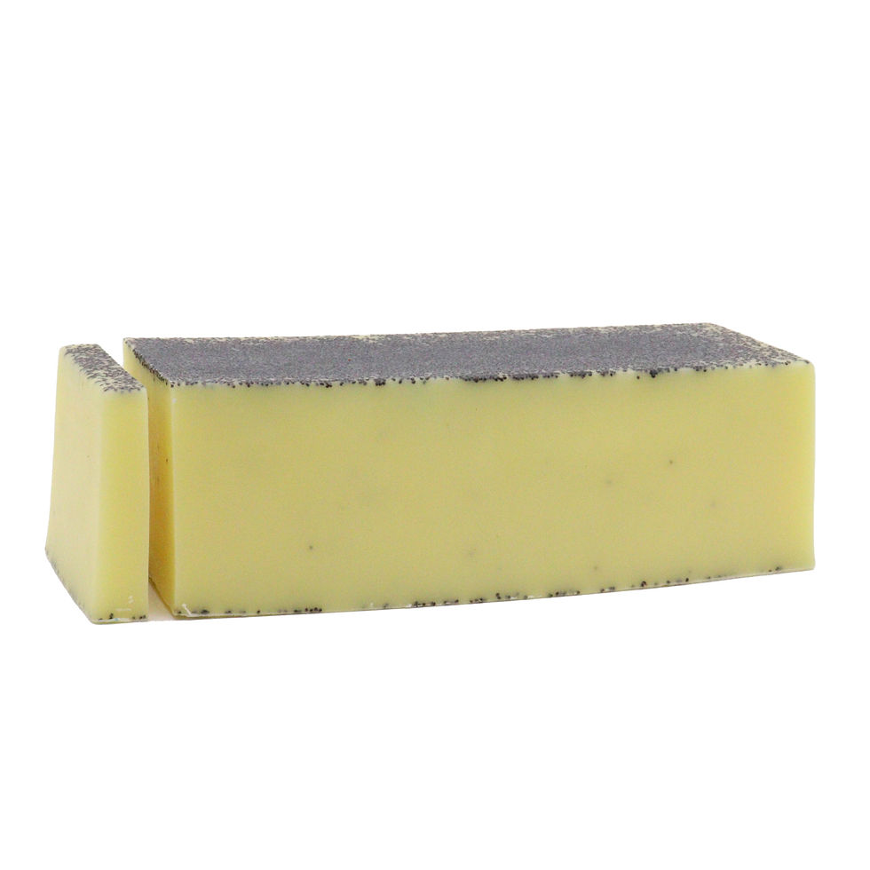 Lemon Poppy Soap Loaf with Refreshing Lemon Zest and Exfoliating Poppy Seeds