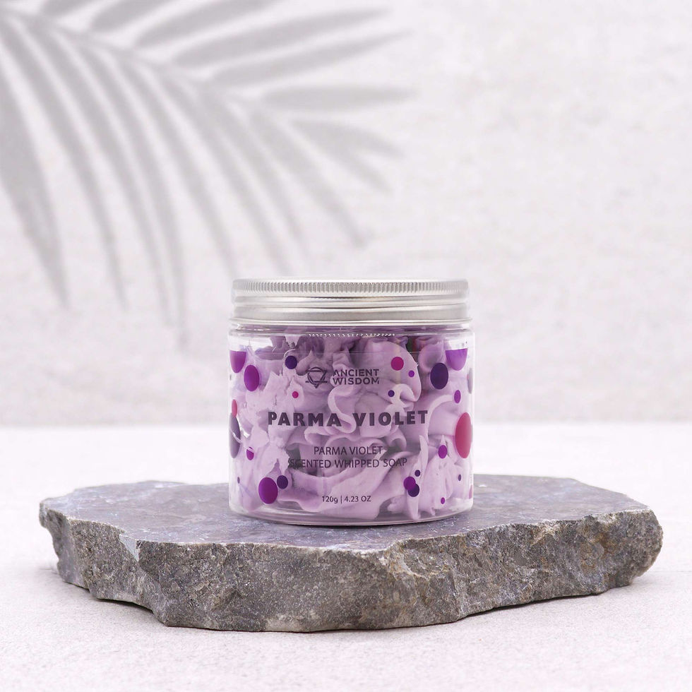 A luxurious, creamy soap with the sweet, floral scent of Parma violets.