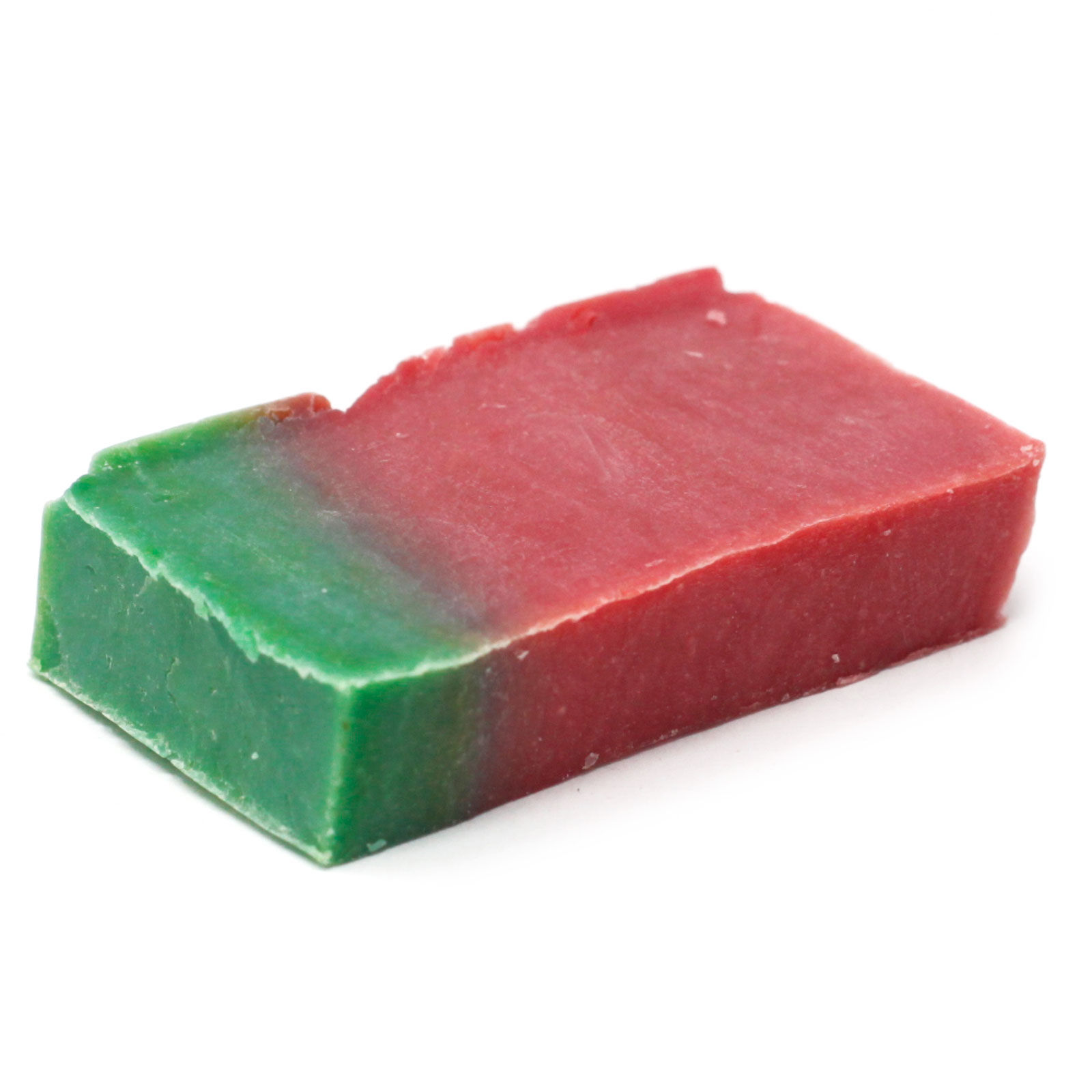 Watermelon & Olive Oil Soap Slice, featuring natural watermelon extract and olive oil.