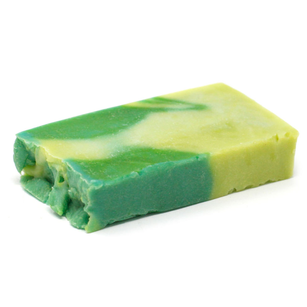 Aloe Vera & Olive Oil Soap Slice for soothing, hydrating, and healing skin.