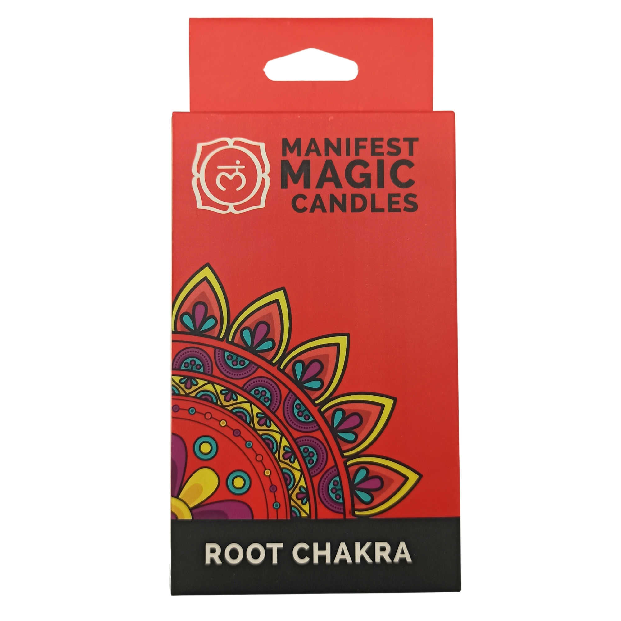 Red Root Chakra -Slim ritual candle with a smooth wax finish, ideal for meditation and spell work