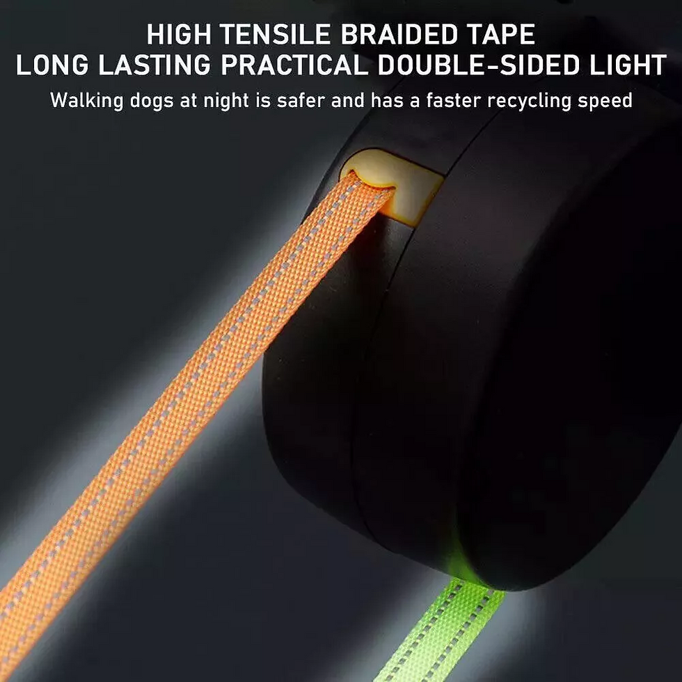 Thumbnail: Dual Pet Leash Retractable Reflective Lead 360 Swivel Double Dog Walking Leash