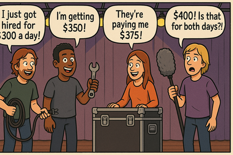 Crew members discuss their pay rates, revealing a surprising disparity in their earnings for the job.