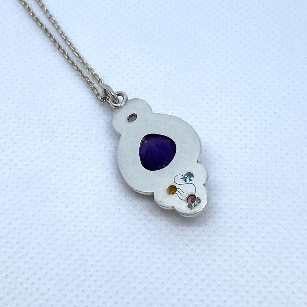 Thumbnail: Amethyst and Zirconia Necklace