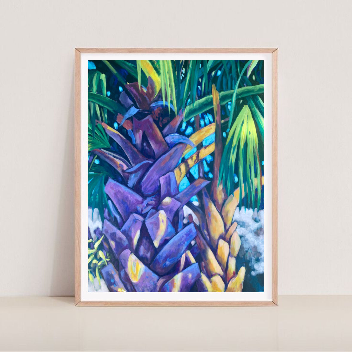 Print “Purple Palm” 12 x 16 $bds