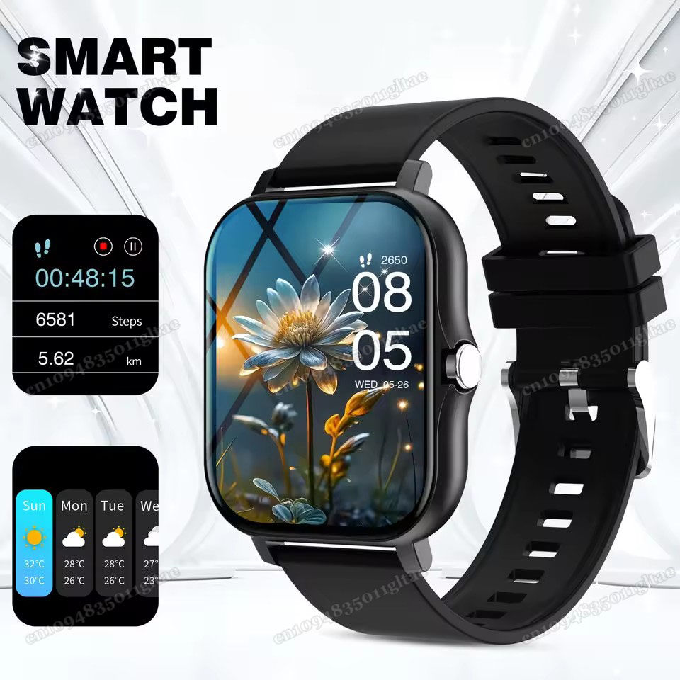 Thumbnail: Smart Watch For Android IOS Watches 2.01inch HD Display Bluetooth Call Message A