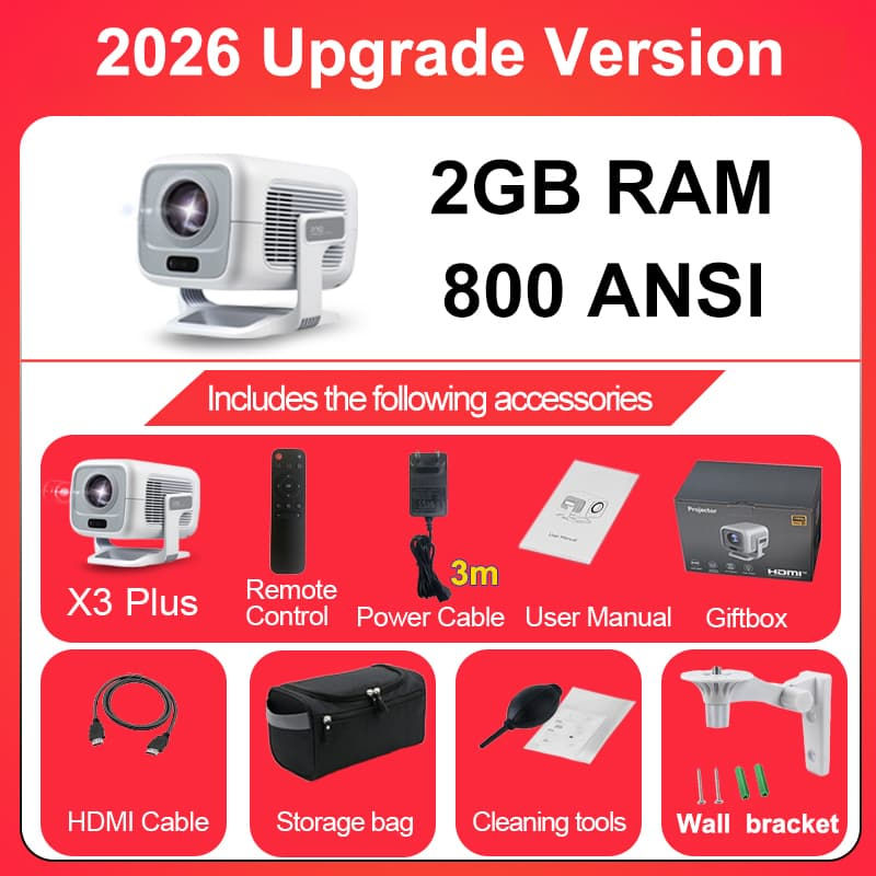 Thumbnail: DITONG X3Plus HD projector Native 1080P support 4K WIFI6 BT5.4 Android mini Port