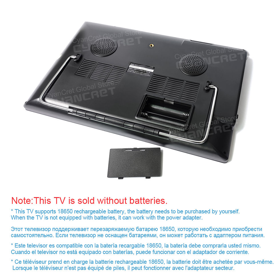 Thumbnail: LEADSTAR D14 14" Portable TV DVB-T2 TDT ATSC ISDB-T Analog Mini Small Car Televi