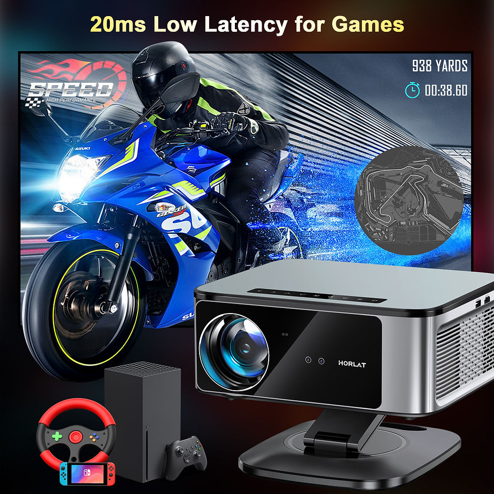 Thumbnail: 2025 HORLAT 45000 Lumens 4K UHD Projector Laser TOF Focus Android 11 WiFi 6 1080