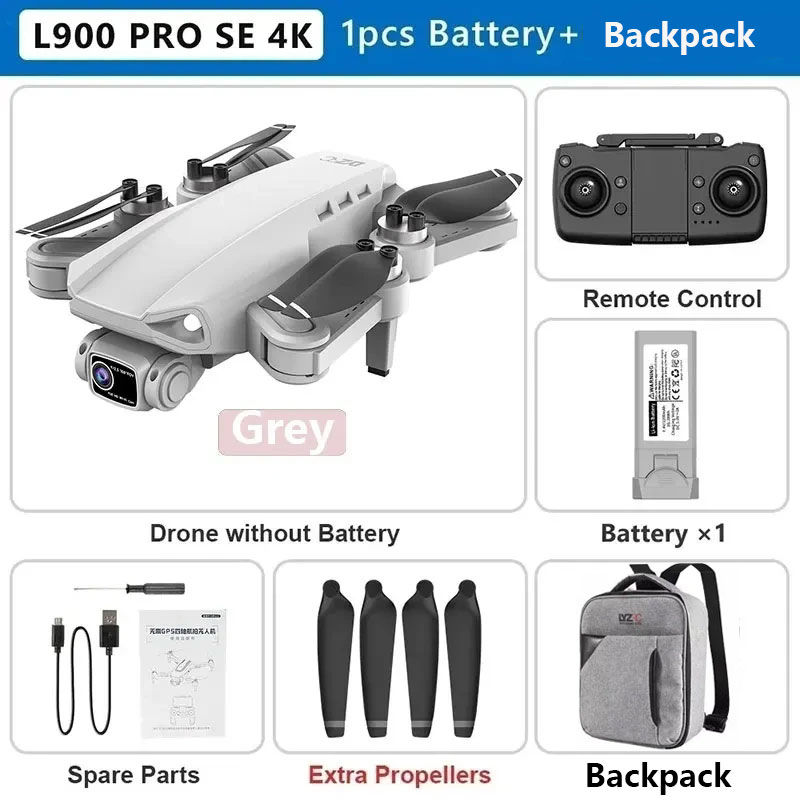 Thumbnail: L900 Pro SE MAX GPS Drone 4K Professional Dual HD Camera 5G WIFI 360° Obstacle 