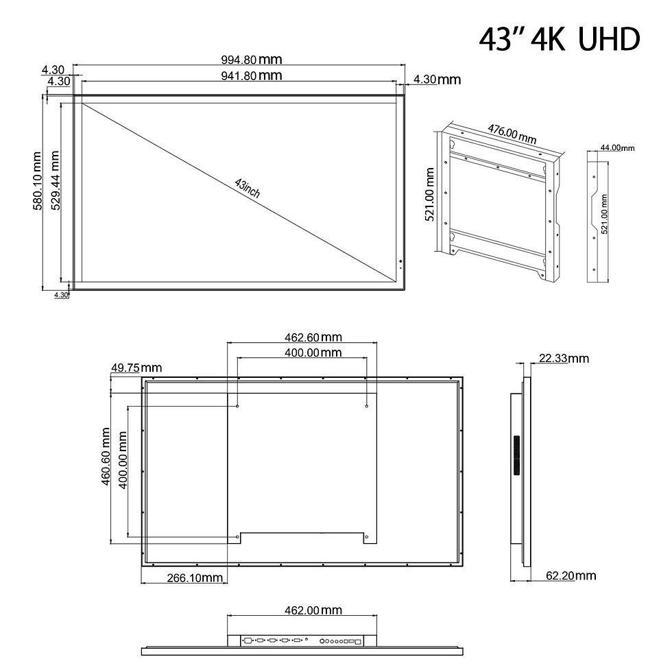 Thumbnail: 42 inches Smart webOS Mirror Bathroom Waterproof LED TV for SPA Hotel Salon in W