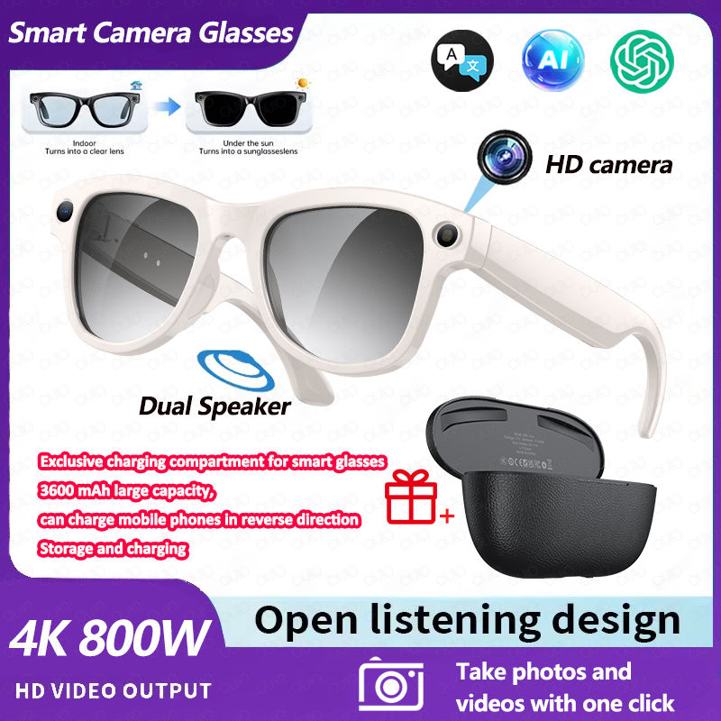 Thumbnail: 2026 800W HD Camera Smart Glasses 1080P Taking Pictures 32GB Memory 3600 Large C