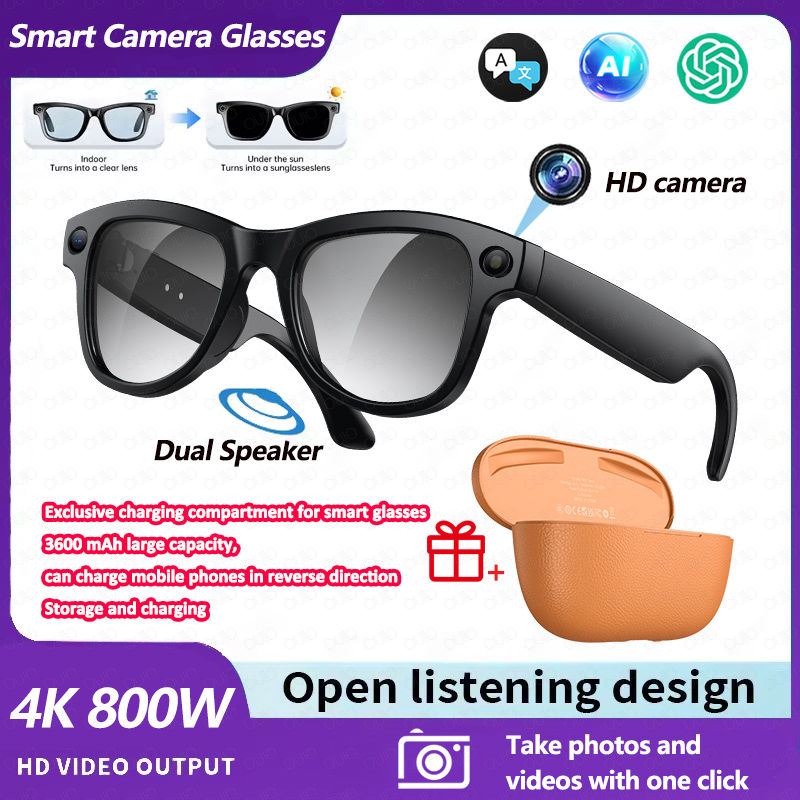 Thumbnail: 2026 800W HD Camera Smart Glasses 1080P Taking Pictures 32GB Memory 3600 Large C