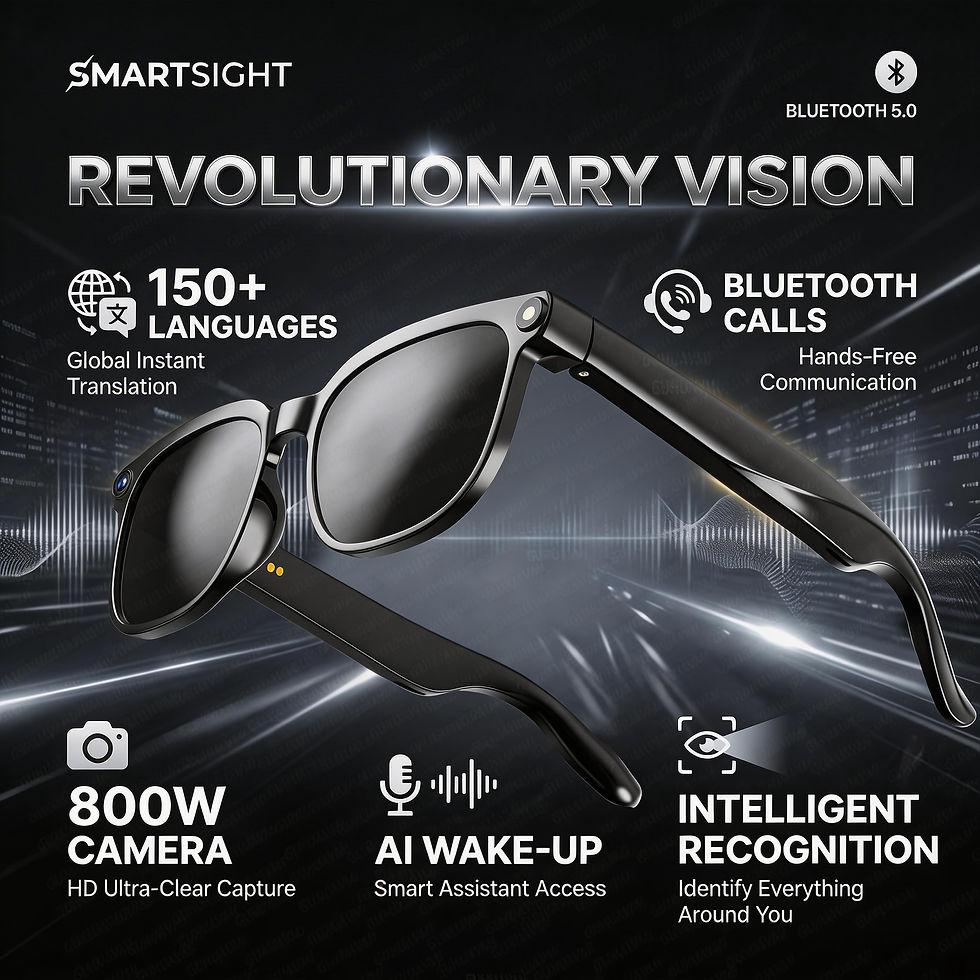 Thumbnail: 2026 4K 8MP Smart Glasses Men HD Camera 150+Language Translation ChatGPT WIFI Vi