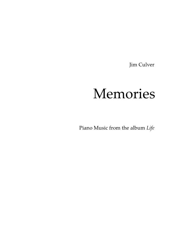11 MEMORIES Piano Music from the album LIFE