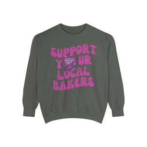 Support Your Local Bakers Vintage Heart Cake Sweatshirt custom merch
