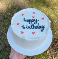 Birthday cake with hearts 