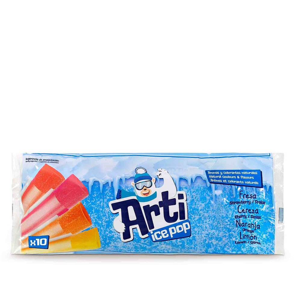 Ice pop de 10 unidades de la marca Arti 600 ml.