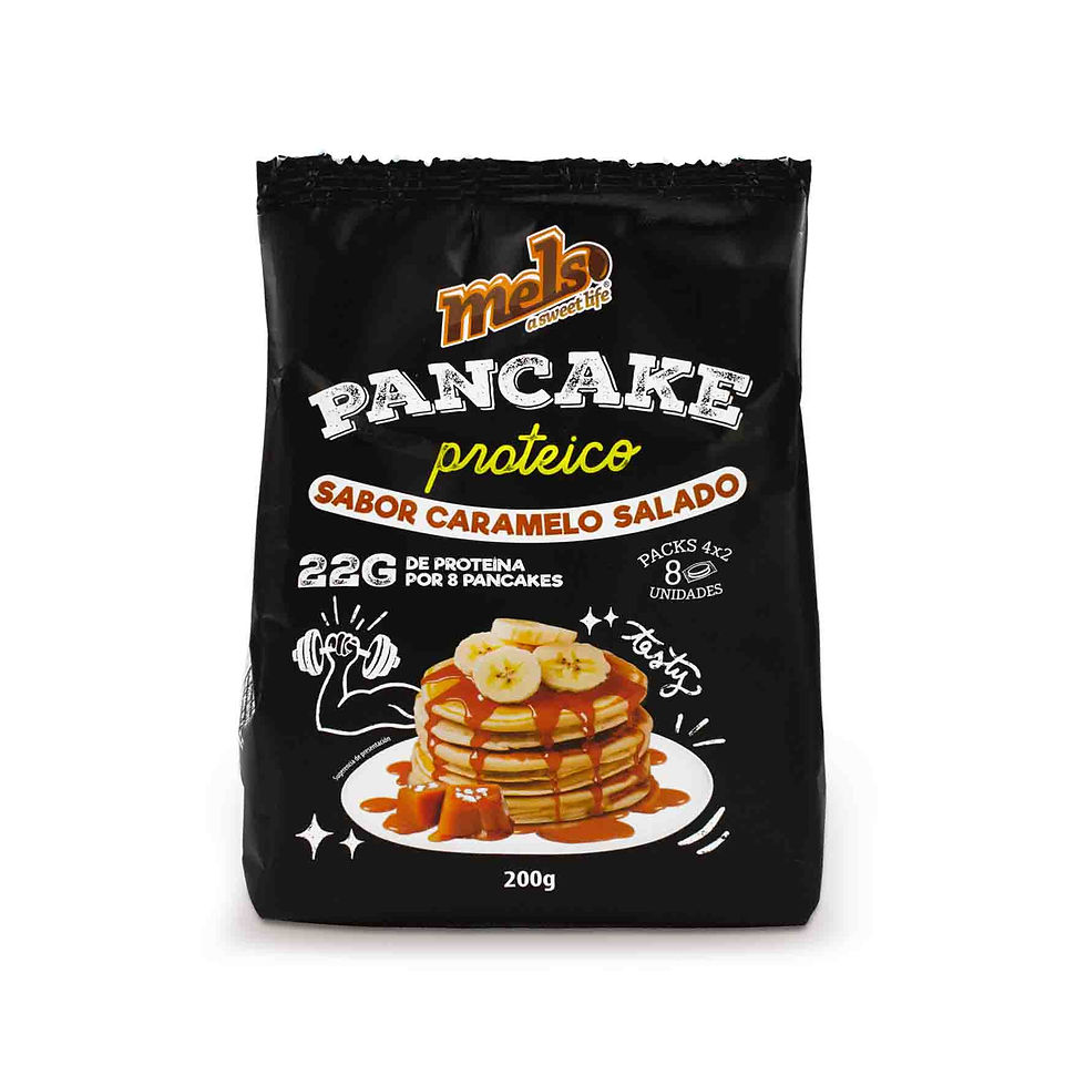 Pancake proteico Mels con sabor a caramelo salado.