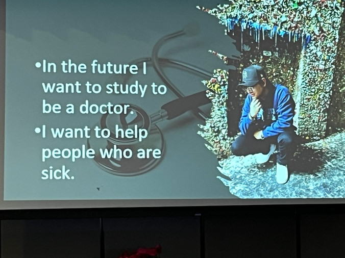 In the future I want to study to be a doctor. I want to help people who are sick.