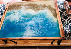 OCEAN WAVES EPOXY RESIN TABLE