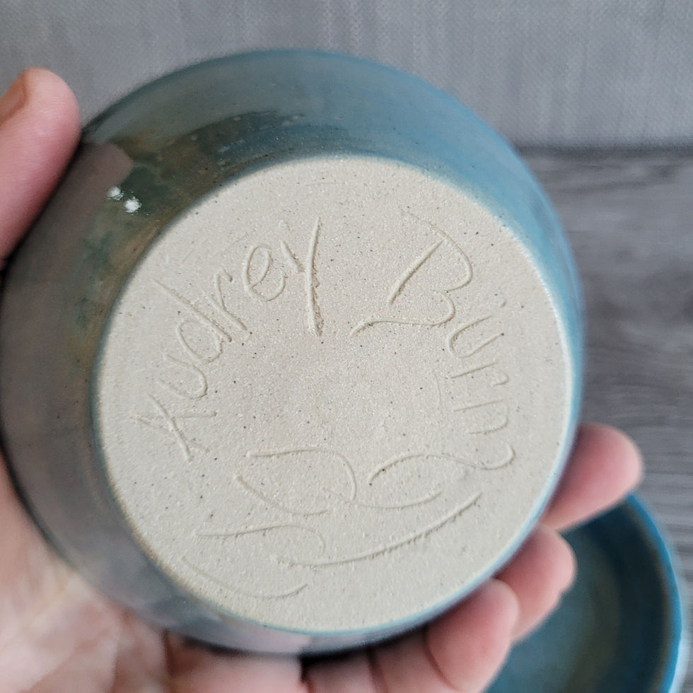 Thumbnail: #22348C - Turquoise Bowl and Plate