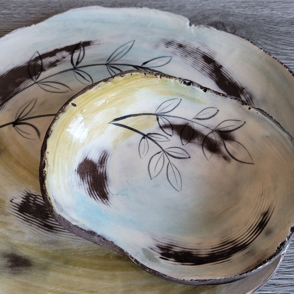 Thumbnail: #22352C - Free-Form Plate& Bowl