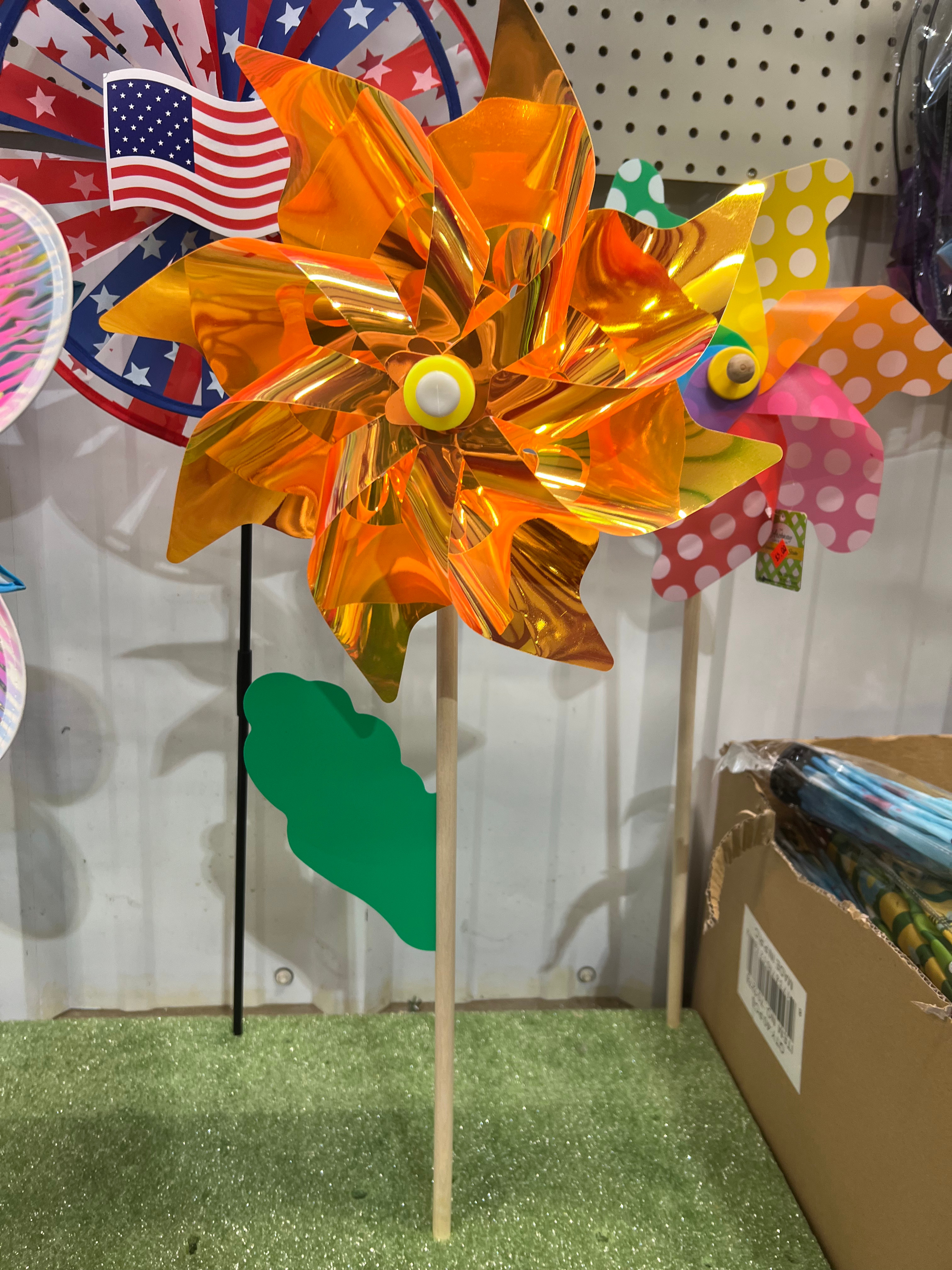 Orange Reflective Pinwheel