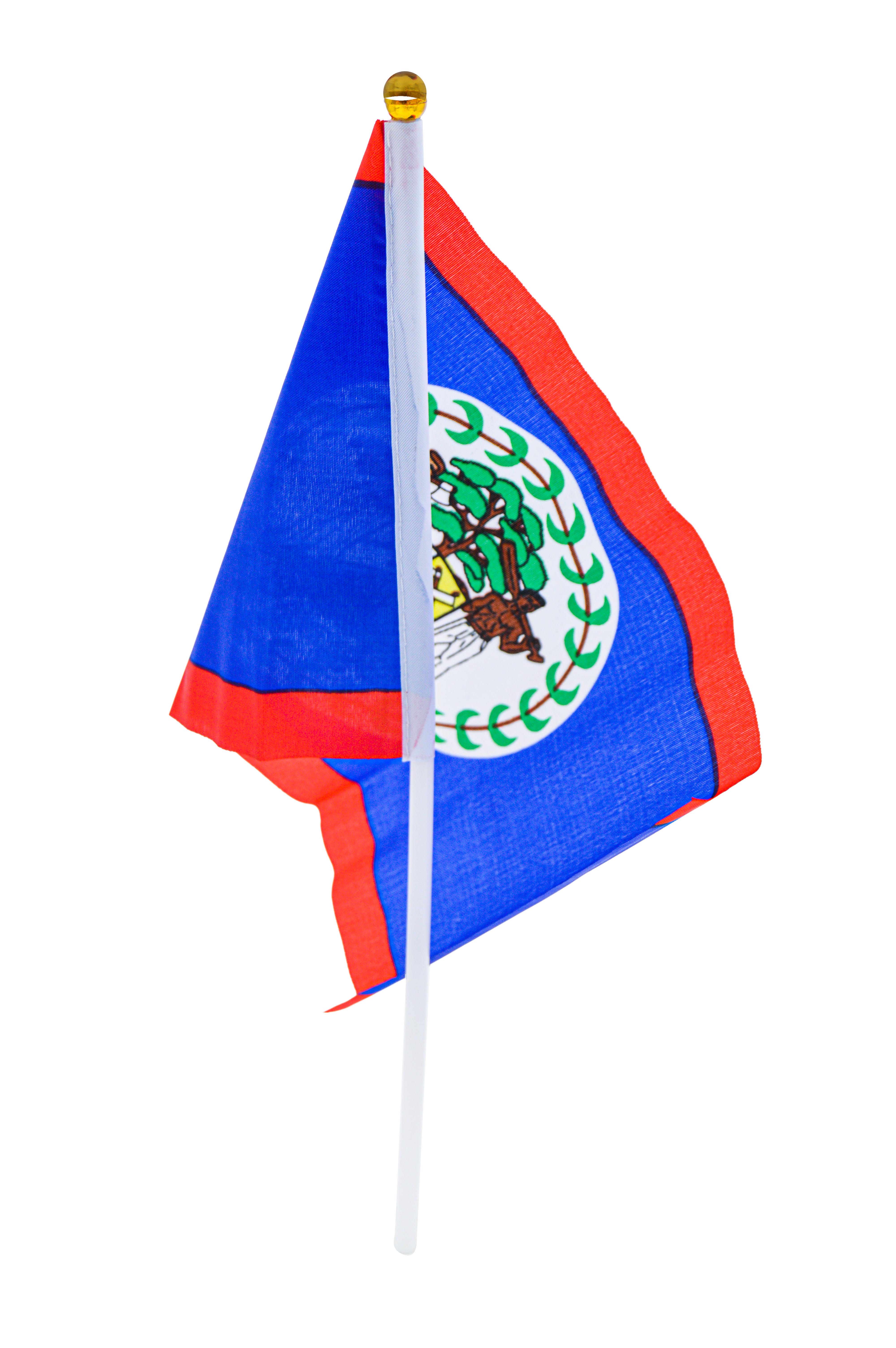 Small Belize Flag w/ Stick #16943