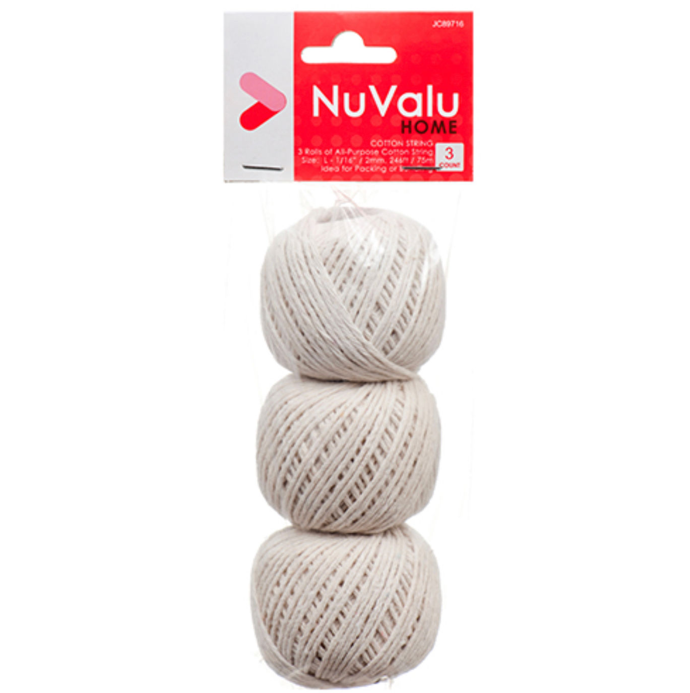 Nuvalu Cotton String 3ct. #33068